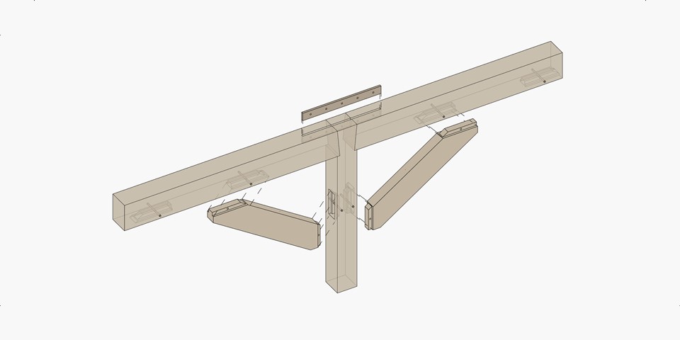 Model connection details for heavy timber designs in Revit.