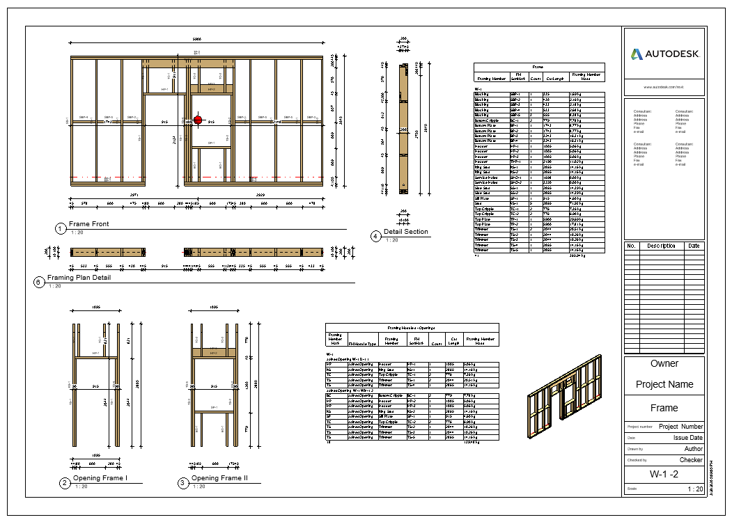 Revit ведомость чертежей