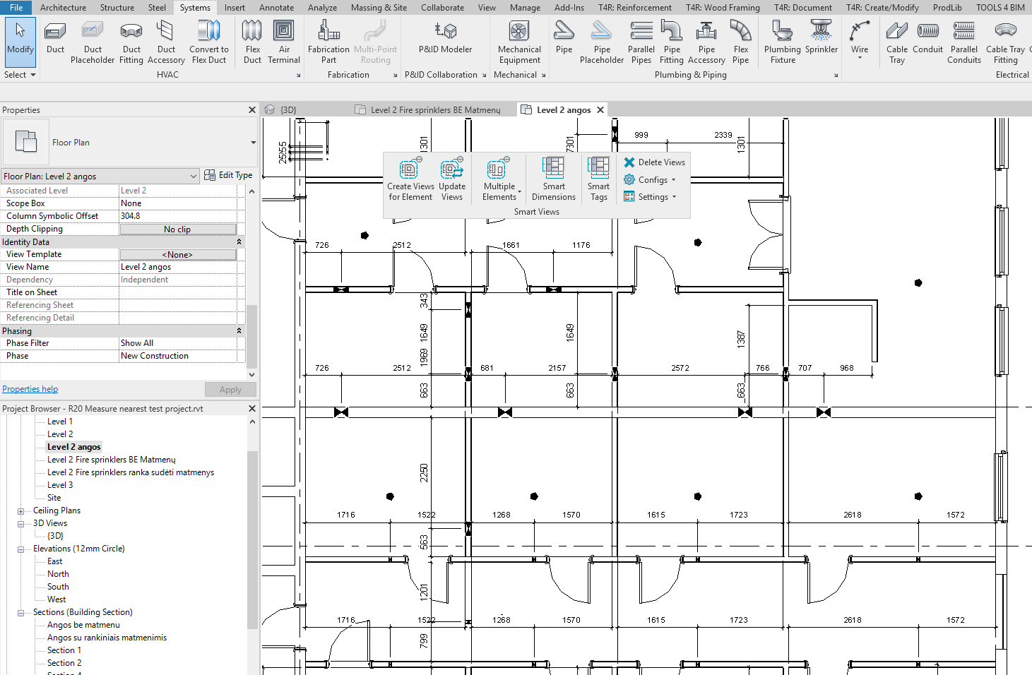 New Feature For Revit Tool Auto-dimensions To Nearest Revit Element ...