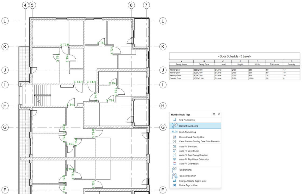 Sort and number Revit elements automatically