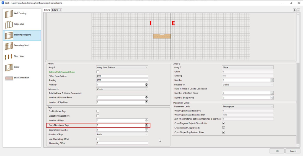 Wood Framing Wall plugin for Revit interface