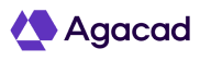 Agacad logo, purple transparent.