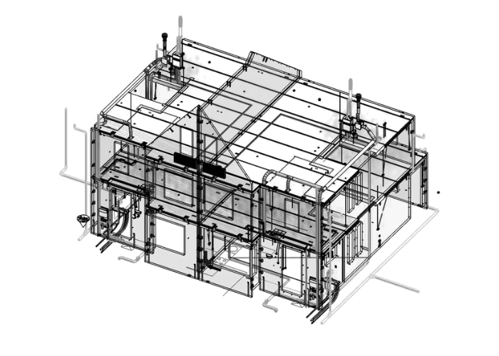 precast concrete building model