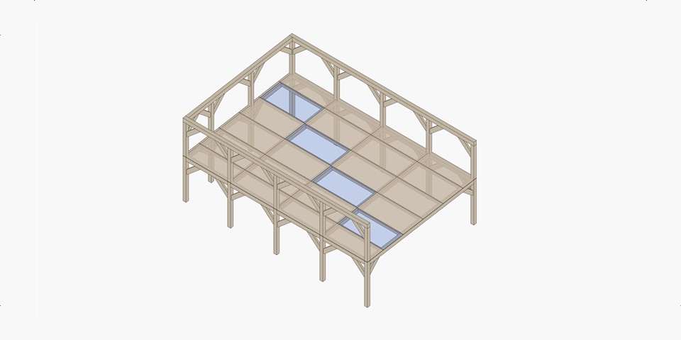 Heavy timber floors can be modeled in Revit.