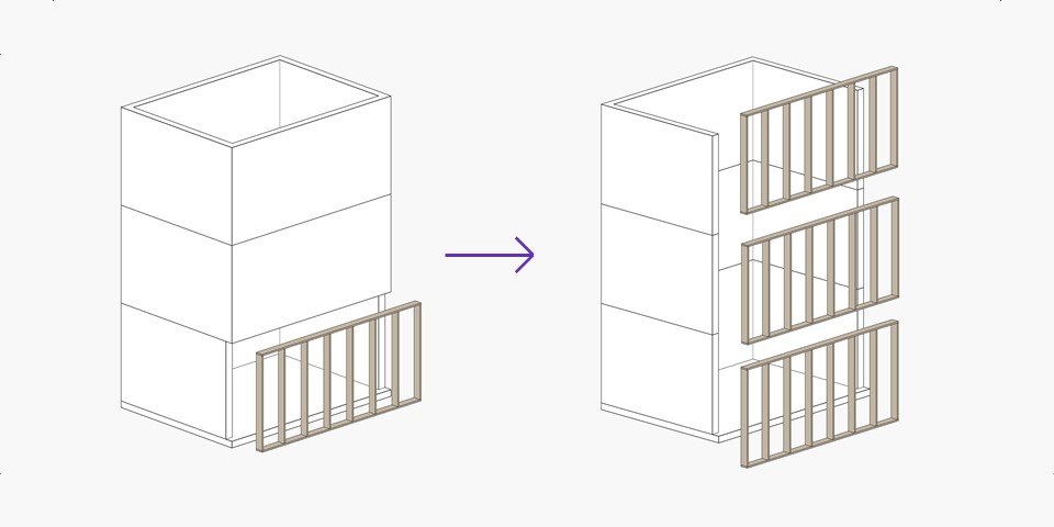 Frame multi-story buildings 10x faster than the standard Revit interface