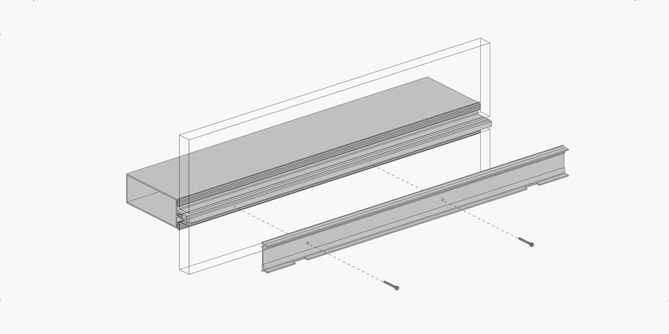 Add fixings to curtain wall frames