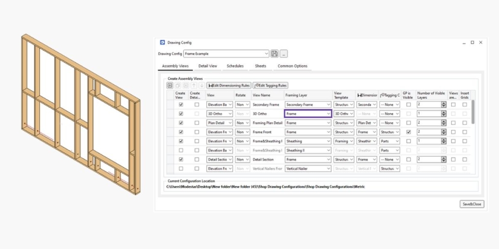 How to select only frame layer is in wood framing add-in for Revit