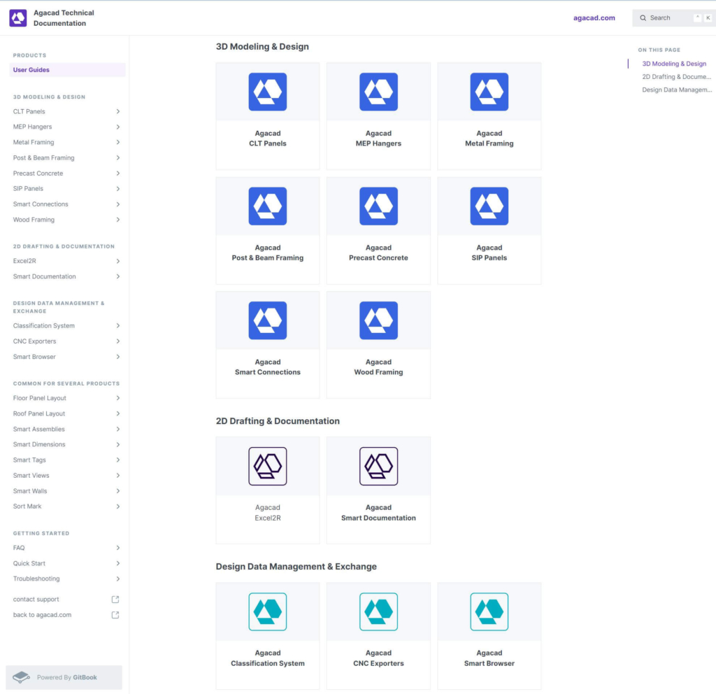 Agacad's technical documentation is hosted on Gitbook.