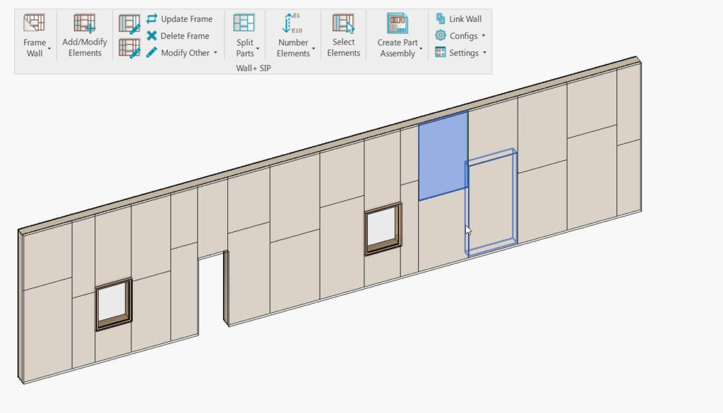 Model SIP panels for walls